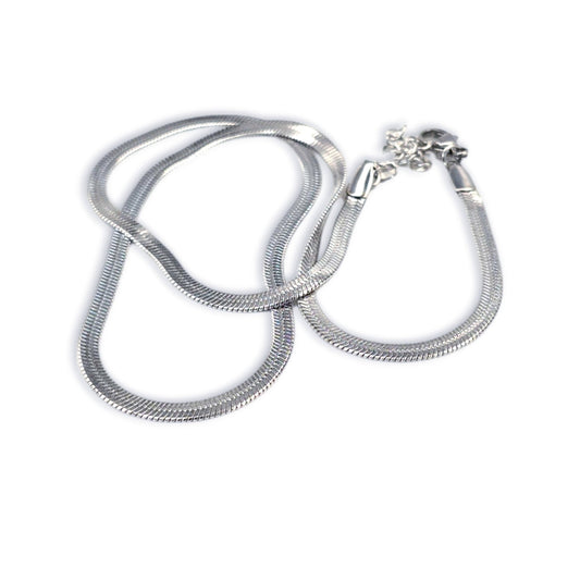 STEEL SNAKE CHAIN NECKLACE – Lakris Jewelry