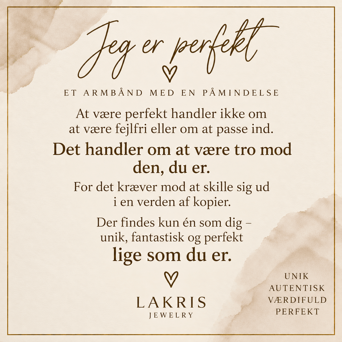 I'M PERFECT – Lakris Jewelry