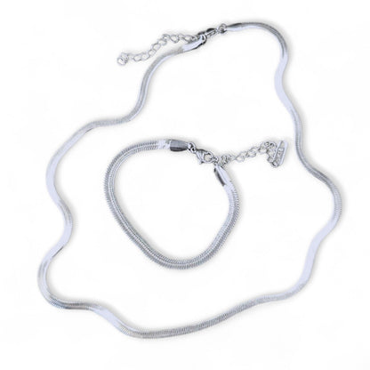 STEEL HERRINGBONE SET – Lakris Jewelry