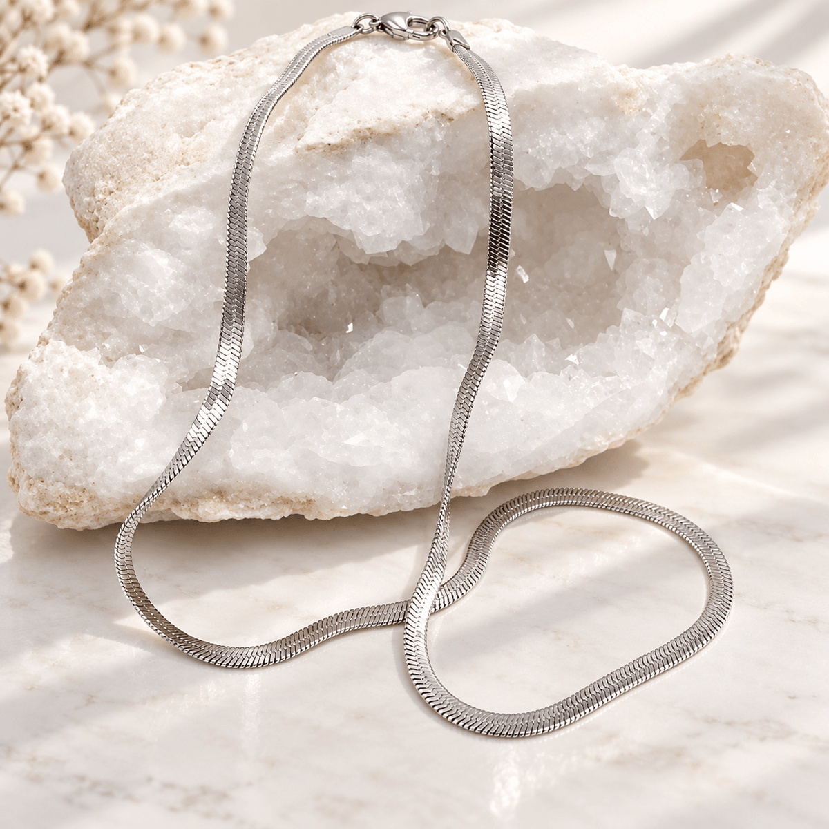 STEEL SNAKE CHAIN NECKLACE – Lakris Jewelry
