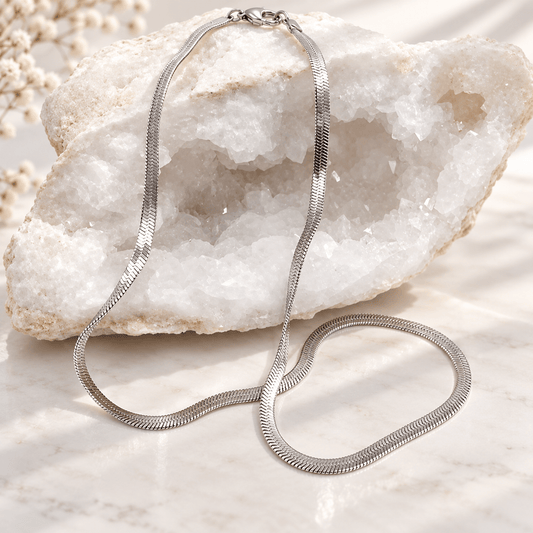 STEEL SNAKE CHAIN NECKLACE – Lakris Jewelry